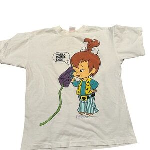 Vintage 90s Pebbles and Bam Bam kids t shirt. Size 12.